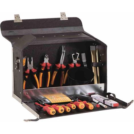 Lehrlingskoffer Elektro 23-teilig, (Ledertasche)