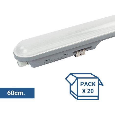 Pack x 20 - Verknüpfbare Feuchtraumleuchte 9W - 60cm - IP65 -