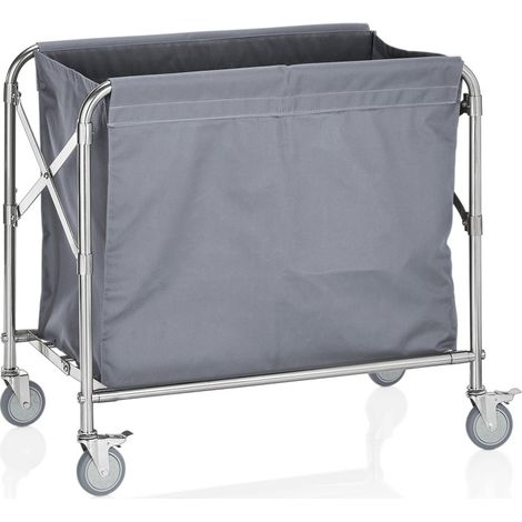 Chariot à linge 80 x 50 x 85 cm inox nylon - Was Germany (1/2)