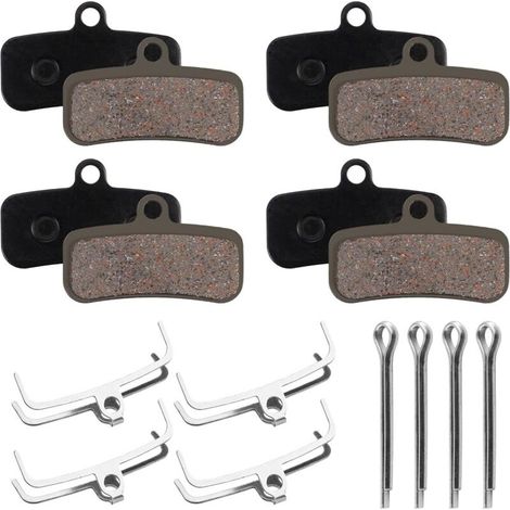 4 Paires Plaquettes de Frein à Disque de Vélo, Plaquette de Frein VTT, Plaquette de Frein Velo Electrique, Plaquettes de Frein en Résine Semi-métallique de Rechange, pour Deore B01S B03S MT200 MT500 (1/5)