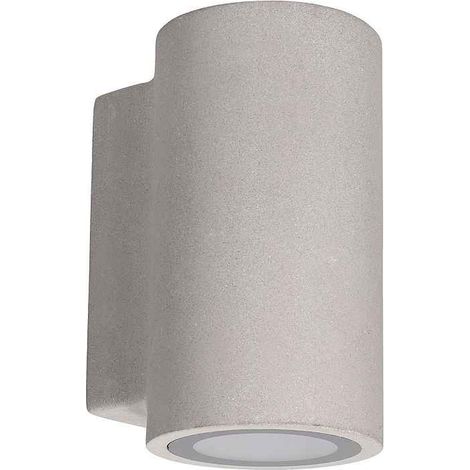 Forlight Rem - Applique Murale LED 16W. Diamètre 11cm. Structure en Ciment. Usage Extérieur IP44. Coloris Gris