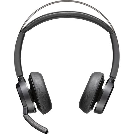 POLY Voyager Focus 2 USB-C-C headset + USB-C/A adapter + charging dock de
