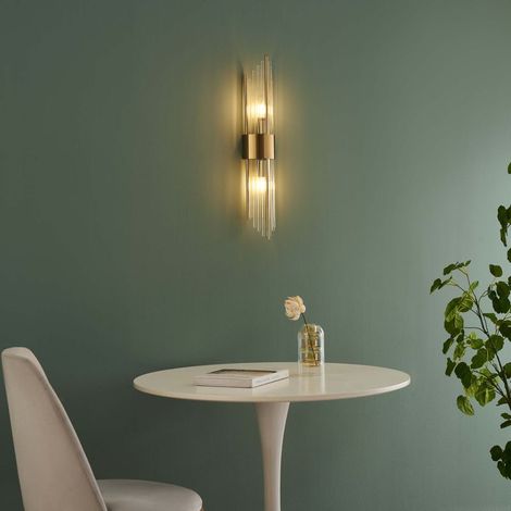 Applique murale LED art déco 60cm E14 lumière chaleureuse intérieur élégant (1/5)