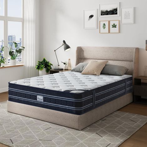 Matelas 90X200 cm, épaisseur 25 cm, favorise un sommeil profond,combinaison de ressorts ensachés indépendants et de mousse à mémoire de forme, hypoallergénique (1/5)