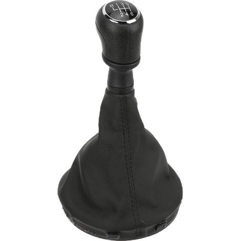 Couvercle pommeau levier de vitesse voiture en cuir PU noir, 6 vitesses, pièce de remplacement compatible Transport Multivan Caravelle T5 T6 2003-2011 (1/5)