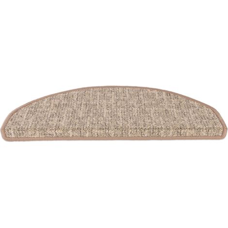Tapis d'escalier Alto Beige 23,5 x 65 cm Semicirculaire (1/5)