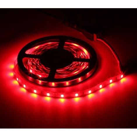 Ruban LED RGB bande lumineuse pour décoration intérieure - 2 m / Non étanche - Rouge (1/4)