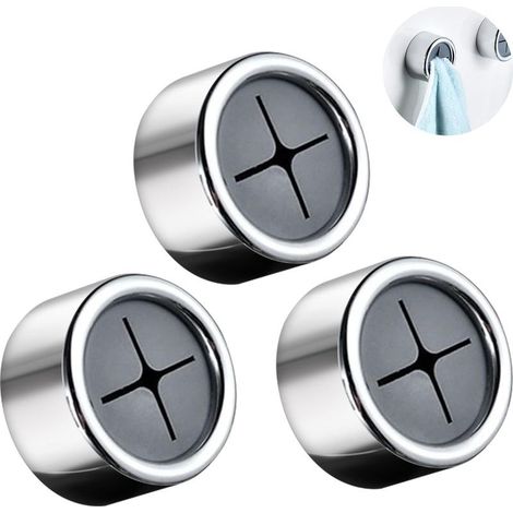 Accroche Torchon, 3 Pièces Porte Torchon, Accroche Torchons Adhesif, ABS Rond Porte Torchon Cuisine, Aucun Perçage Requis, pour Salle De Bain, Armoire Et Placard (1/5)