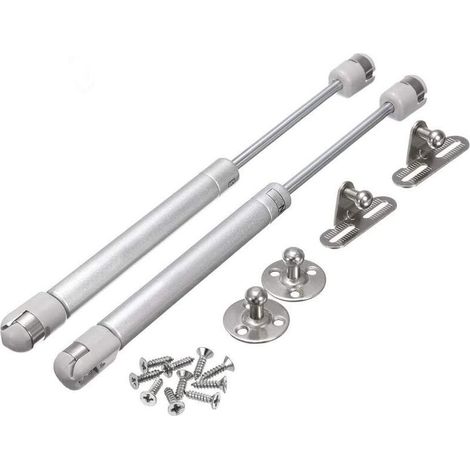 Vérins à gaz pour meuble 150N – Lot de 2 vérins 263mm – Amortissement hydraulique pour portes en bois et aluminium – Installation facile - GAZ 150 N (1/5)