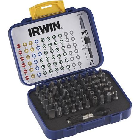 Irwin 61-Piece Color-Coded Screwdriver Bit Set with Storage Case (1/2)