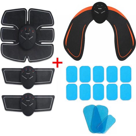 (Pack 8) Stimulateur musculaire abdominal EMS, appareil de musculation des fessiers, masseur pour le remodelage musculaire à domicile (1/5)