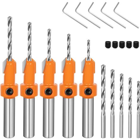 Set mit 10 HSS-Spiralbohrern, 5,5 mm, Metallbohrer, geeignet für Kupfer, Eisen, Edelstahl, Aluminiumlegierungen und Holz.
