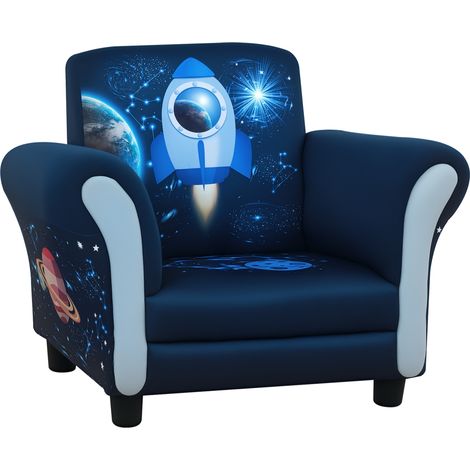 Child Armchair Kids Mini Sofa Chair with Armrest-59.5 x 43 x 46.5cm-Blue (1/5)