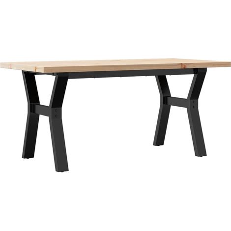 Maison Exclusive - Tavolino Salotto Telaio a Y 100x50x45,5 cm Legno Pino e Acciaio