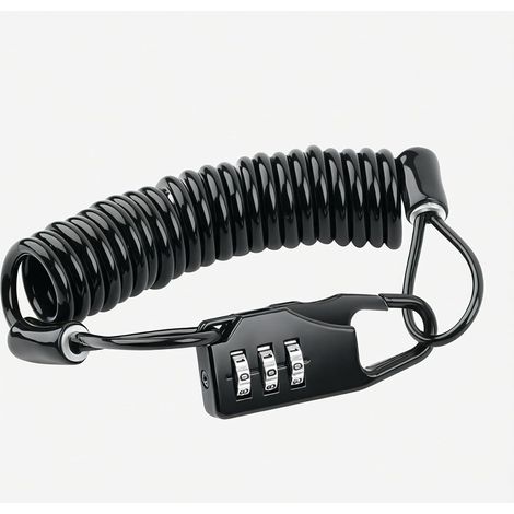 Motorradhelmschloss, Mini-tragbares 3-stelliges Zahlenschloss, gehärtetes Stahlkabelschloss für Helme, Fahrräder, Gepäck, Rucksäcke und Elektroroller.