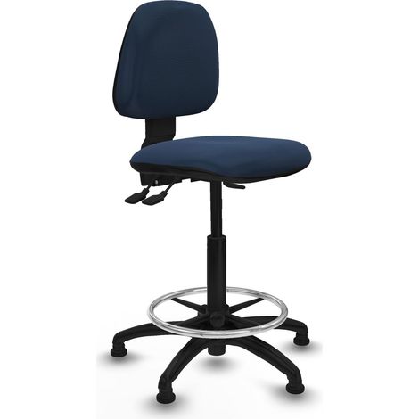 Sgabello da ufficio piqueras y crespo Isso blu navy similpelle (1/2)
