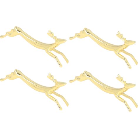 4 Pièces Repose-Baguettes Design Animaux Mignons Doré Surfaces Lisses Réutilisables pour Maison Restaurant Fête Cerf (1/5)