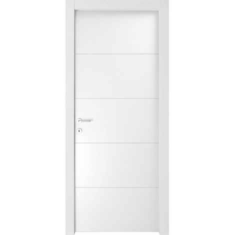 Puerta Rayada Blanca Cm 210 x 80