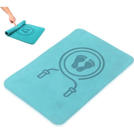 TPE Jumping Mat Non-Slip Shock Absorbing Fitness Mat for Rope Jumping Household Workout Jump Rope Sports Mat Elastic