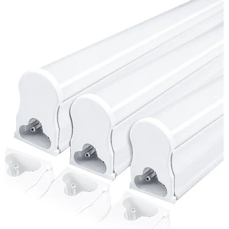 Lot de 3 - Réglette lumineuse de cuisine LED 3000K Blanc chaud, 230V 12W 900mm extensible sous meuble avec interrupteur (1/5)