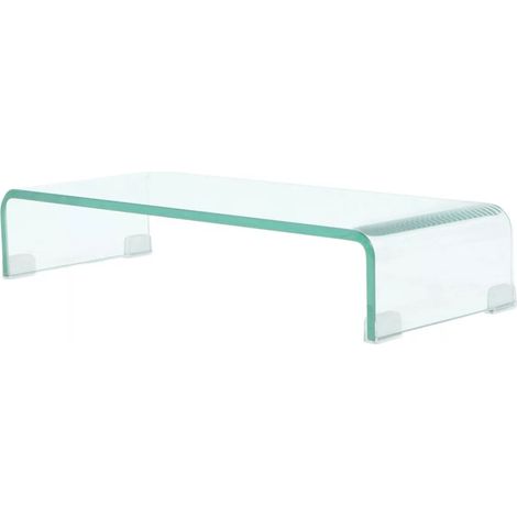 Pratico mobile porta TV/buffet di design per monitor da 60 cm vetro trasparente 2502256