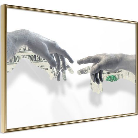Affiche Murale Encadrée "Touch of Money" 60 x 40 cm Or