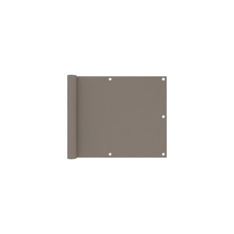 Paravent de balcon, taupe, 75 x 300 cm, tissu Oxford - Crezuo (1/4)