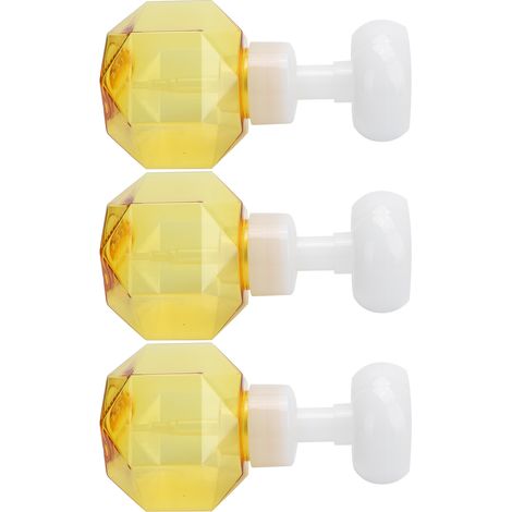 3-teiliges Set aus 300-ml-Pumpflaschen in transparentem Gelb für Duschgel und Flüssigseife (1/5)