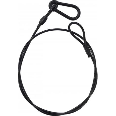 Pack de 12 Elingue de sécurité, câble acier 3mm, longueur 75cm, gaine PVC noir, charge max 20kg, pour éclairage scène