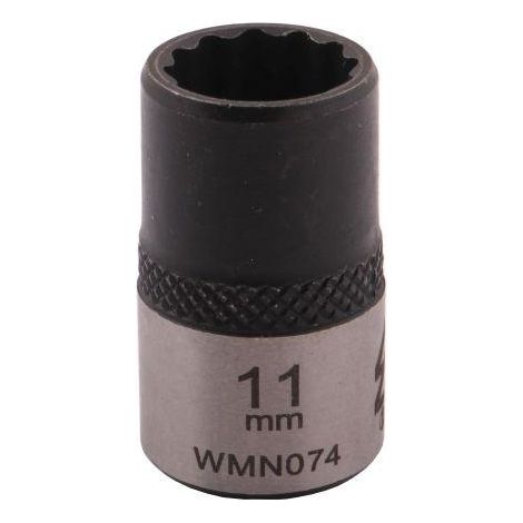Vaso 3/8" de doce puntos. 11 mm. CrV50BV30. DIN 3124. Waryński (1/4)