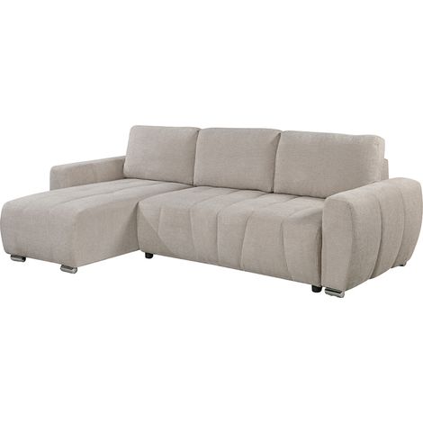 VIENNA FABRIC PULL OUT FOLDING 3 SEATER CORNER SOFA BED