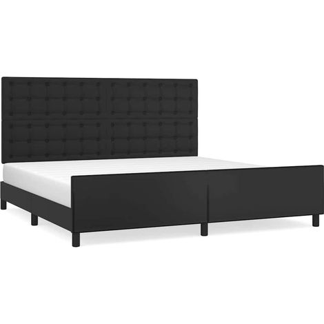 Maison Exclusive - Giroletto con Testiera Nero 200x200 cm in Similpelle (1/5)