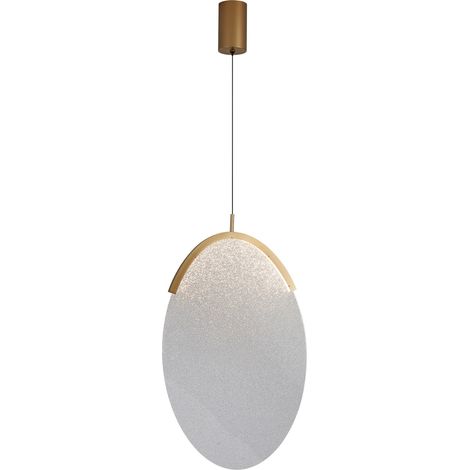 Suspension, Suspension LED OASIS dorée 15W Doré en Metal, MANTRA