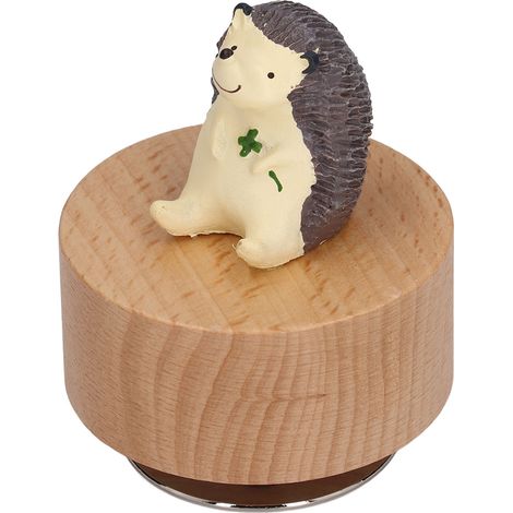 Boîte à musique ronde en bois DIY Hérisson - Décoration intérieure et cadeau de fête (1/5)