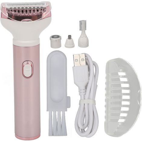 Epilateur 4 en 1 pour Femmes - Tondeuse Rechargeable Multi-Fonctions pour Sourcils, Barbe, Nez et Corps (1/5)