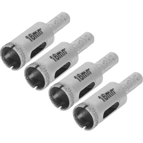 10-teiliges Diamantbohrer-Set mit Rundschaft für 16-mm-Lochöffnungen in Glas, Marmor und Keramikfliesen (1/5)