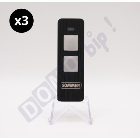 SOMMER Pearl Twin : Lot de 3 télécommandes 2 canaux pour portails et portes de garage - Fréquence : 868 mhz - Référence : s10019-0001 - Technologie SOMloq2 (1/5)