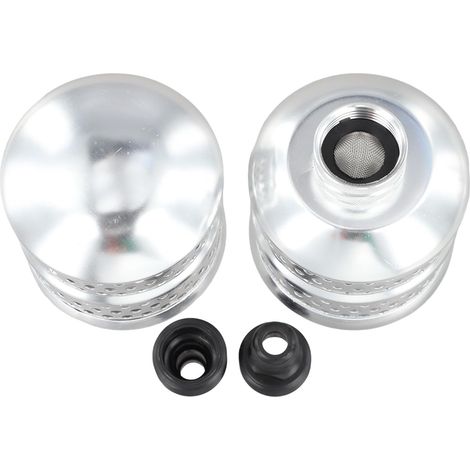Lot de 2 têtes d'arrosage en aluminium de 1,9 cm, tuyau d'arrosage délicat pour arbustes, arbres, parterres de fleurs, buse d'irrigation en métal antirouille avec connecteur rapide, argenté (1/5)