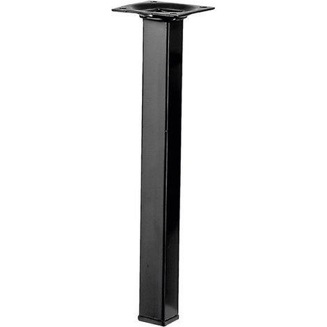 Pata fija cuadrada para mesa de centro HETTICH, H.25 cm, acero epoxi negro HETTICH