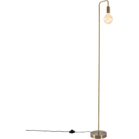 QAZQA Moderno Lámpara de pie moderna bronce - Facil Acero Alargada Adecuado para LED Max. 1 x 40 Watt