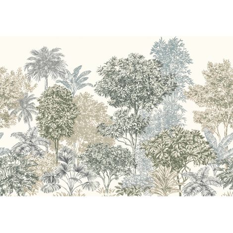 Papier peint panoramique naturel Palmiers Peints (1/5)