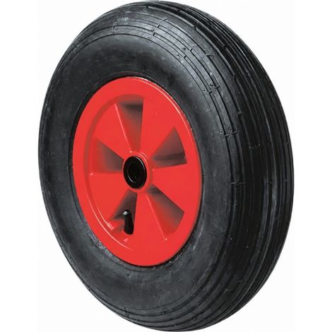 Ruota di movimentazione pneumatica in gomma, nera 400 mm, 200 kg