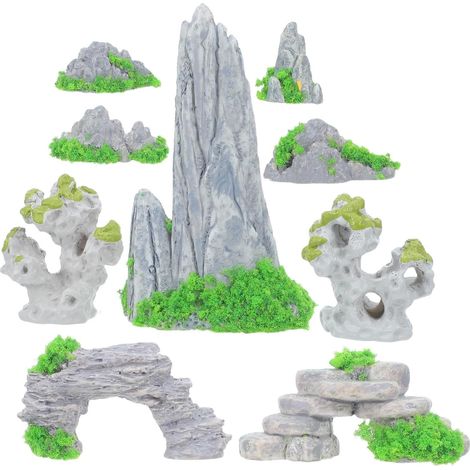 1 Set künstliche Steine Miniatur Gartenbonsai Dekorationen