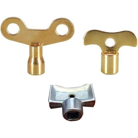 3 x Clé De Robinet Clé De Radiateur Bouton De Robinet D'eau Interrupteur Kit De Clé Multifonctionnelle Clé D'outil De Plombier Clé De Clé De Purge De Radiateur Clé Utilitaire Clé D'ouverture Carrée (1/5)