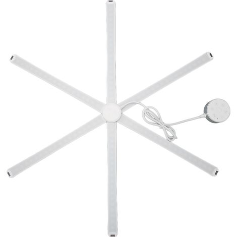 Lot de 6 lampes mosaïques blanches, éclairage d'ambiance RGB multicolore pour salon et chambre, idéal pour le streaming en direct, application intelligente, lumières à changement de couleur Bluetooth. (1/5)