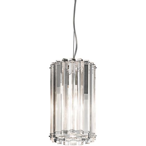 Elstead Crystal Skye - Mini plafoniera rotonda a 2 luci cromata, cristallo, G9 (1/5)