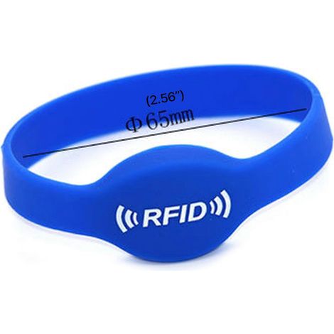 Bracelet RFID en silicone EM4100 TK4100 (lecture seule, 125 kHz), idéal pour les piscines, noir.