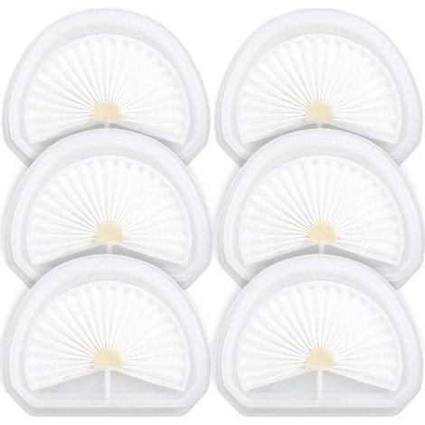 SHINING HOUSE Lot de 6 filtres à Vide VLPF10 pour Black and Decker Dustbuster HLVA315J HLVA320J00 N575266 HLVA325JP07 aspirateur à Main, remplace la pièce VLPF10, N600601 (1/4)