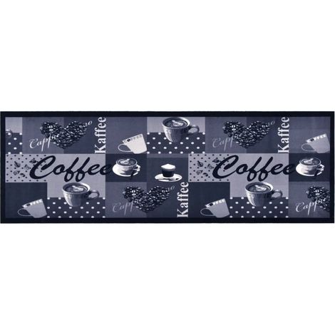 Tapis de cuisine lavable - Tapis de salon Style Moderne Bleu café 45x150 cm BV647815 (1/4)