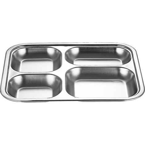 Plateau-repas compartimenté à 3/4/5 sections pour cantine scolaire - Conteneur alimentaire (1/4)